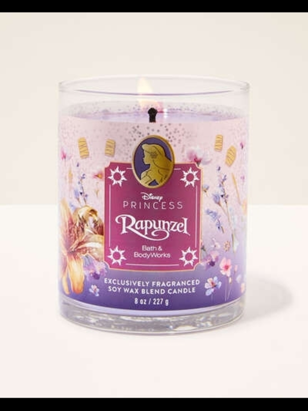 Bath & Body Works Rapunzel Soy Blend Candle - Pink and Purple